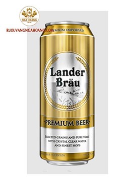 BIA LANDER BRAU PREMIUM BEER 4.9% 500ML - THÙNG 12 LON