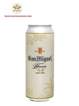 BIA San Miguel Cerveza Blanca LON 490ML - THÙNG 24 LON